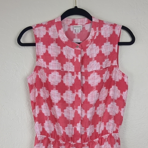 Merona‎ Pink Geometric Sleeveless Dress Size S Casual Pockets - Picture 2 of 10